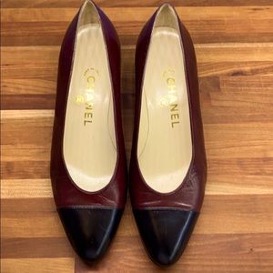 Chanel Cap-Toe Kitten Heels